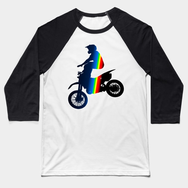 motocross Baseball T-Shirt by rickylabellevie